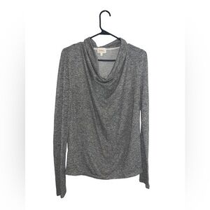 Anthropologie Deletta Cowl Gray Sparkly Sweater Size Medium